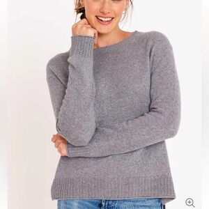 Pura cashmere Everyday Cotton Crew in stone XXS